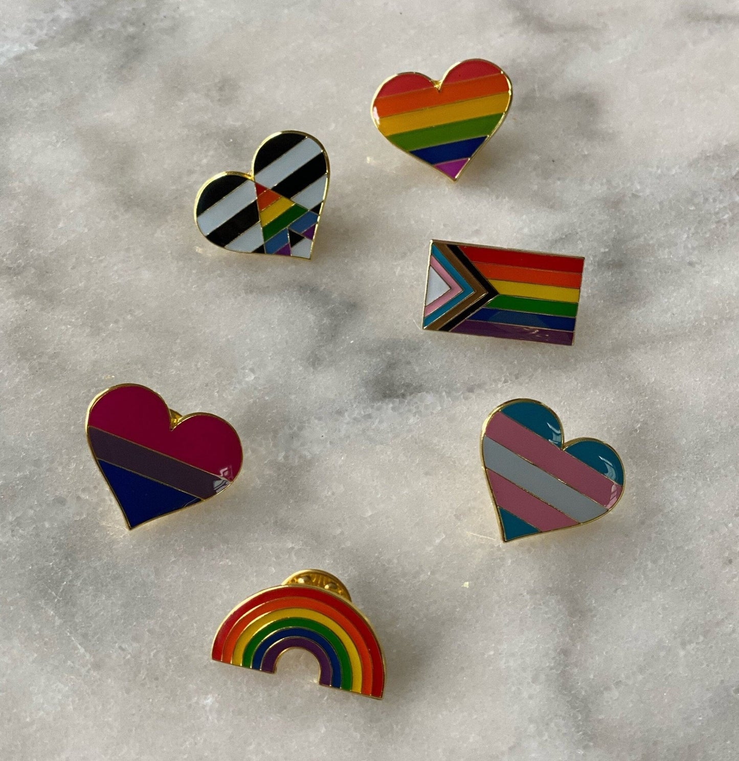 Straight Ally Heart Pride Flag Pins | Enameled LGBTQ Supporter Ally Equality Lapel Badge - ActivistChic