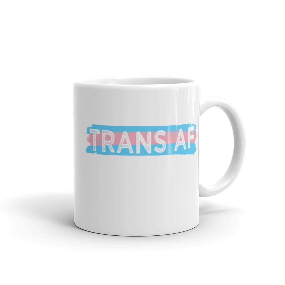 Trans AF Transgender Flag White glossy mug - ActivistChic