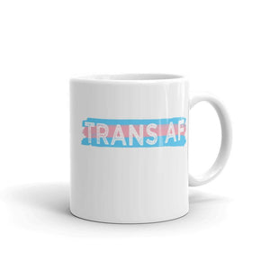 Trans AF Transgender Flag White glossy mug - ActivistChic