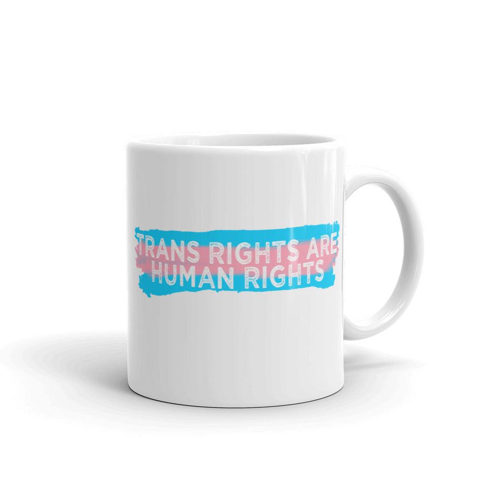 Trans Rights Are Human Rights Trans Flag FTM MTF Transgender Gifts #WontBeErased Mug - ActivistChic