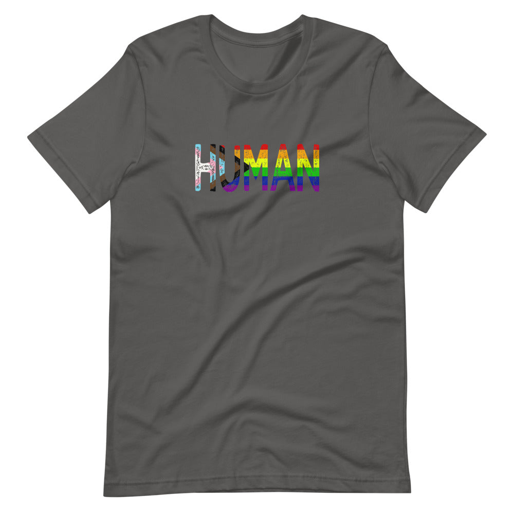 Human LGBT Pride Flag Short-Sleeve Unisex T-Shirt