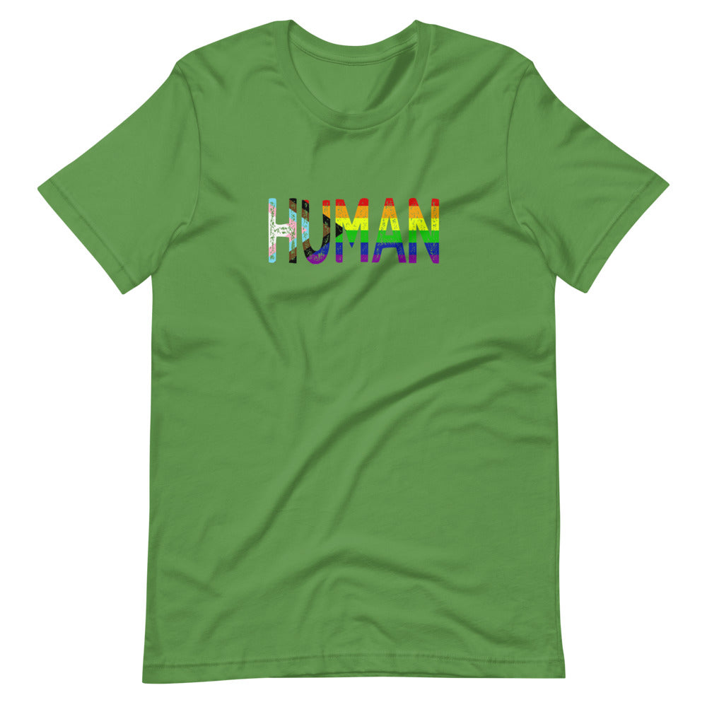 Human LGBT Pride Flag Short-Sleeve Unisex T-Shirt