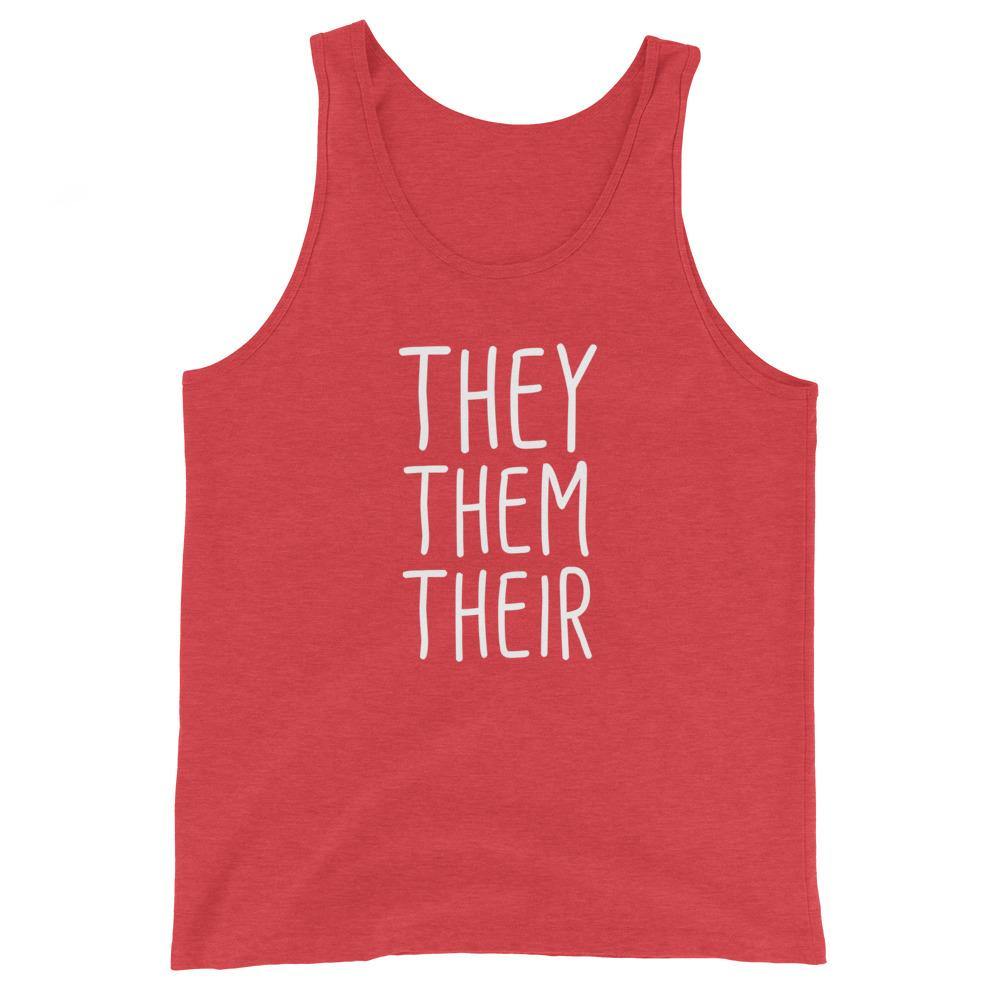 They Them Their Pronouns Transgender Trans Gift Unisex Tank Top - ActivistChic