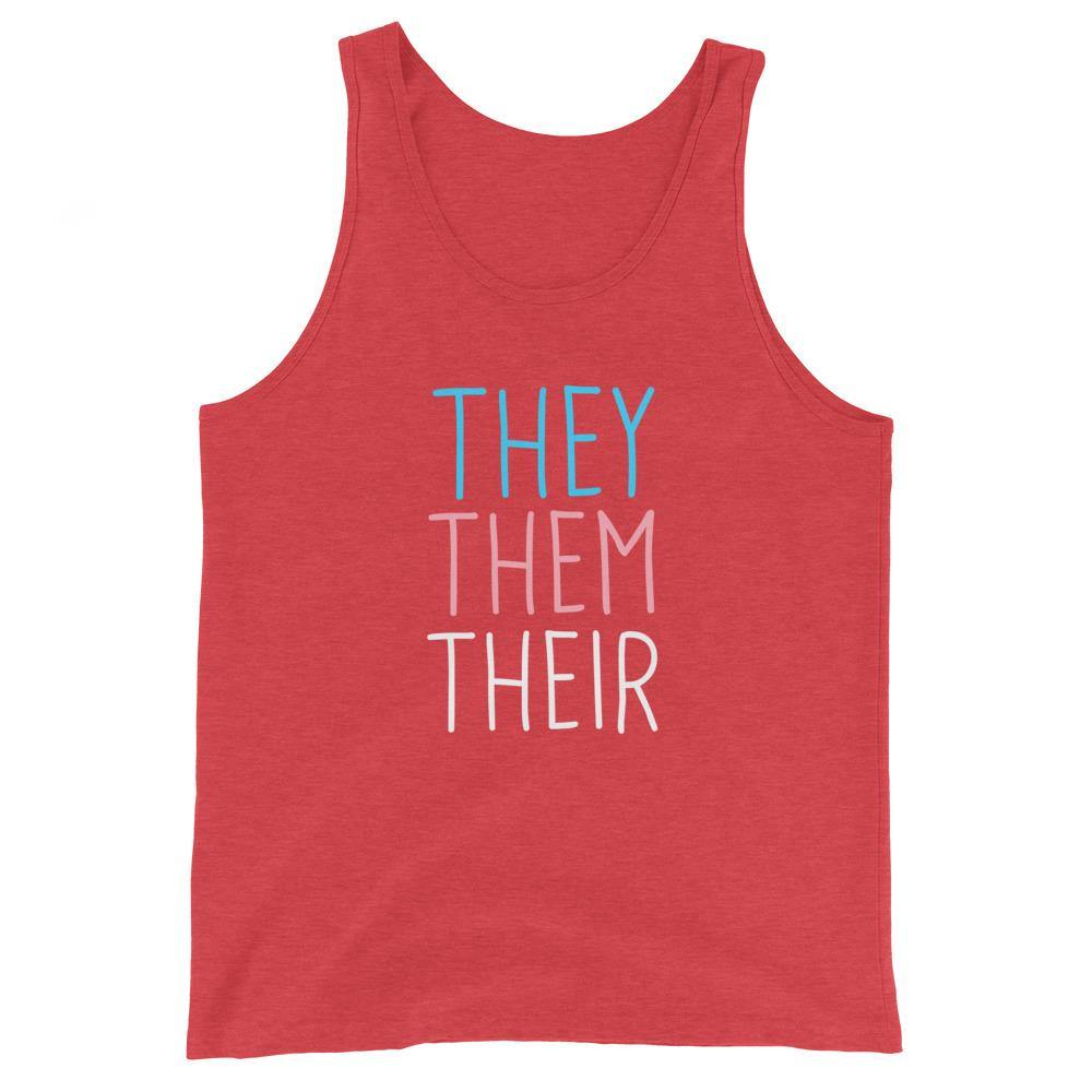 They Them Their Pronouns Transgender Trans Gift Unisex Tank Top - ActivistChic