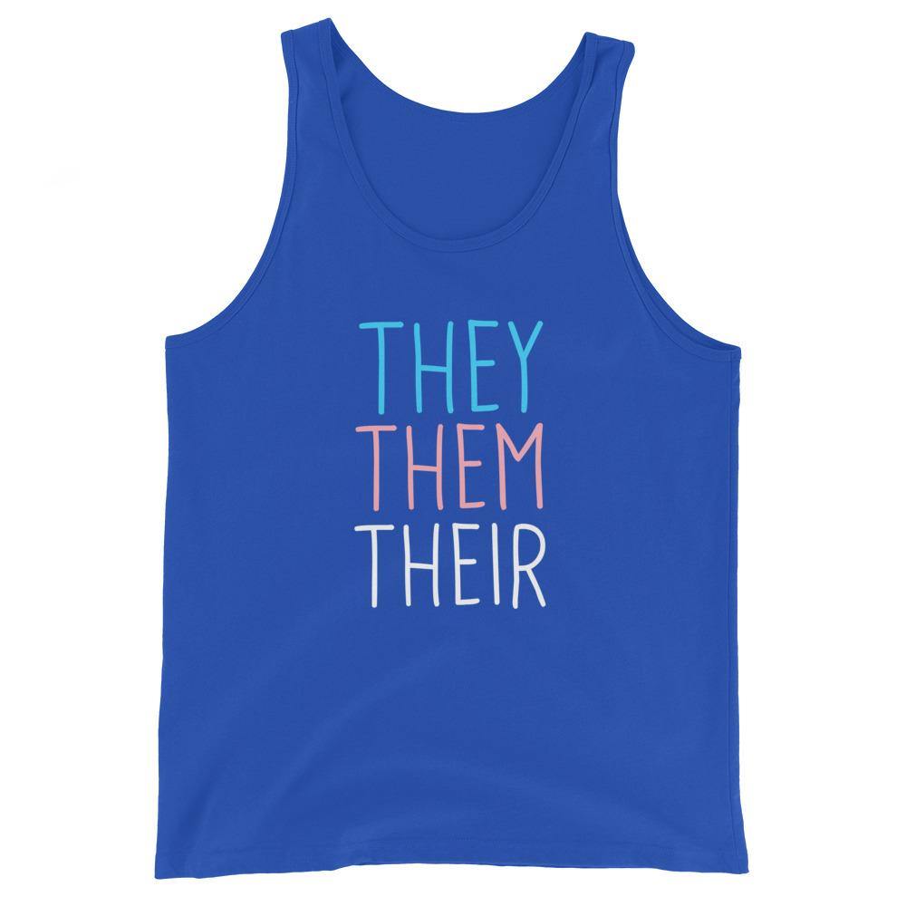 They Them Their Pronouns Transgender Trans Gift Unisex Tank Top - ActivistChic