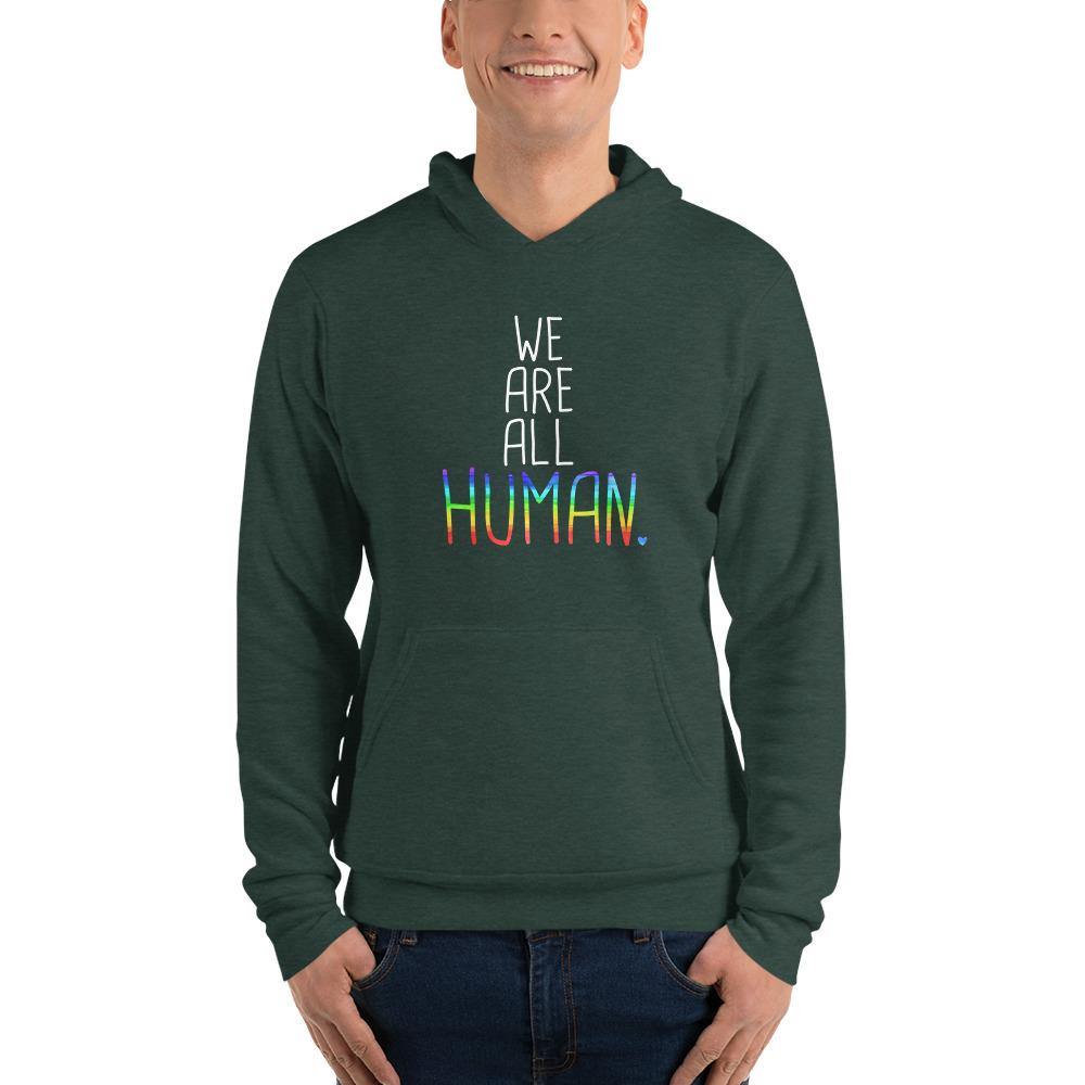 We Are All Human LGBTQ Support Gift Gay Pride Rainbow Unisex hoodie - ActivistChic