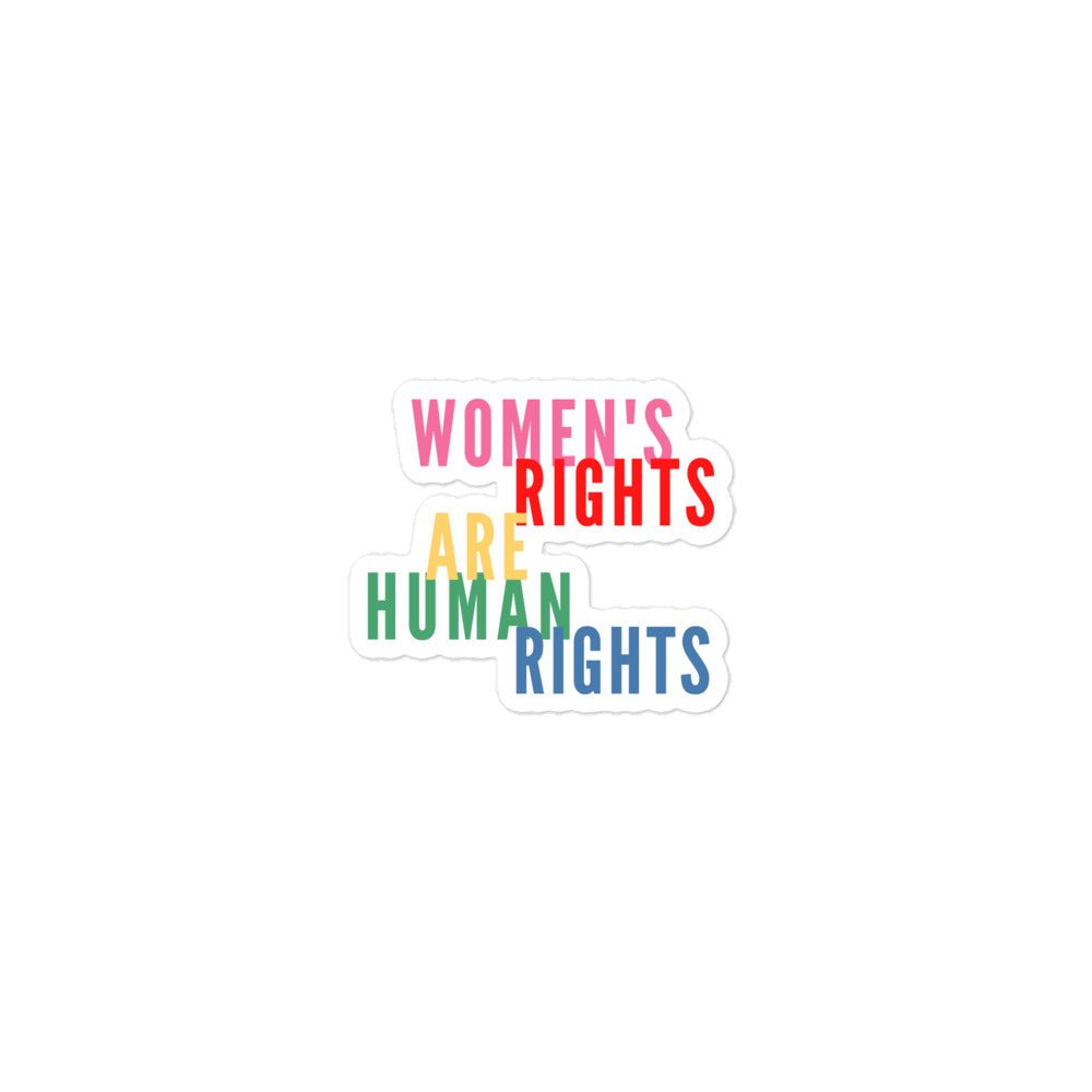 Women&#39;s Rights Are Human Rights Feminist Sticker Bubble-free stickers - ActivistChic